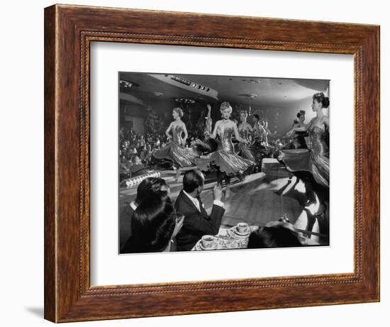 Sparkling Girls Dancing on Stage During the Las Vegas Nightlife Boom-Loomis Dean-Framed Photographic Print