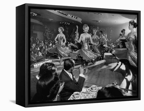 Sparkling Girls Dancing on Stage During the Las Vegas Nightlife Boom-Loomis Dean-Framed Premier Image Canvas