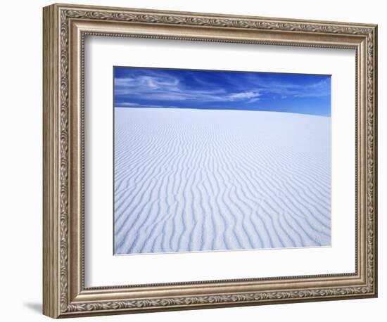 Sparkling White Rippled Gypsum Dunes, White Sands Nm, New Mexico, USA-Jerry Ginsberg-Framed Photographic Print