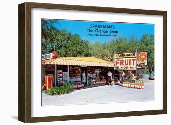 Sparkman's Orange Shop, Sumtervlle, Florida-null-Framed Art Print