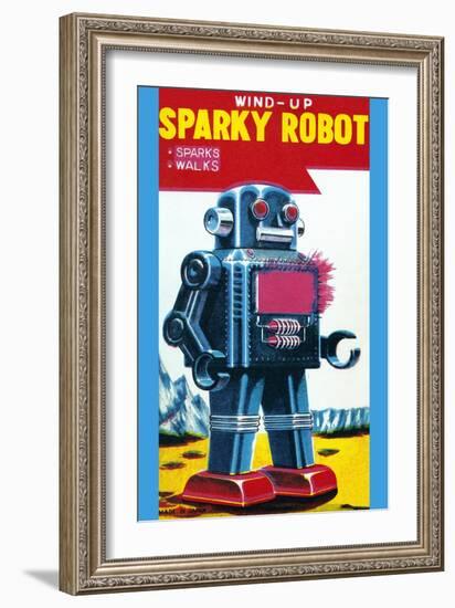 Sparky Robot-null-Framed Premium Giclee Print