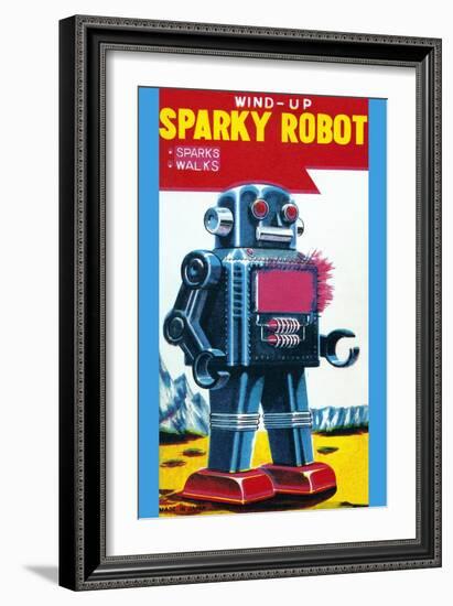 Sparky Robot-null-Framed Art Print