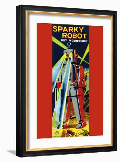 Sparky Robot-null-Framed Art Print