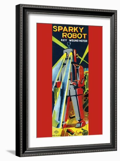 Sparky Robot-null-Framed Art Print