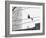 Sparrow Landing on Barbed Wire Atop the Berlin Wall-Paul Schutzer-Framed Photographic Print