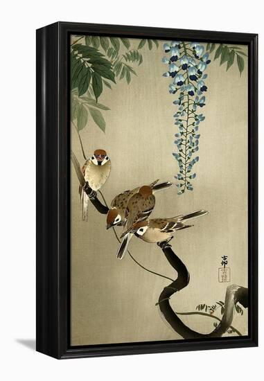 Sparrows and Wisteria-Koson Ohara-Framed Premier Image Canvas
