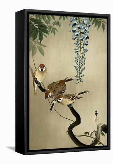 Sparrows and Wisteria-Koson Ohara-Framed Premier Image Canvas