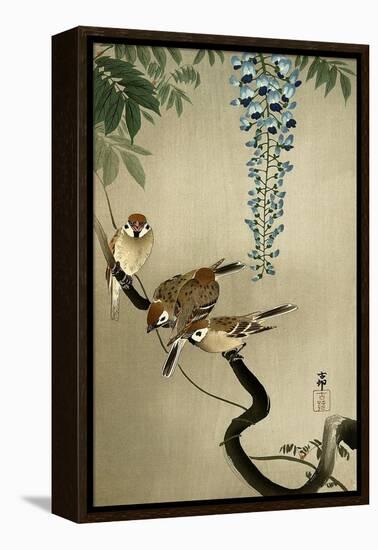 Sparrows and Wisteria-Koson Ohara-Framed Premier Image Canvas