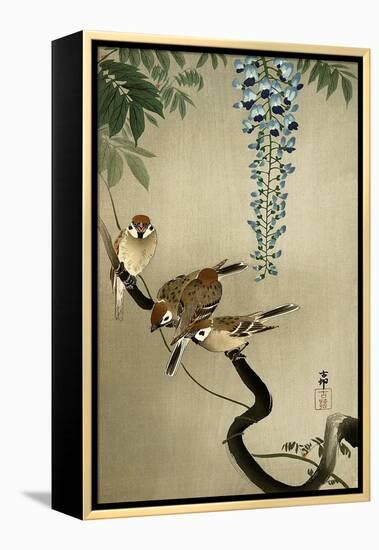 Sparrows and Wisteria-Koson Ohara-Framed Premier Image Canvas