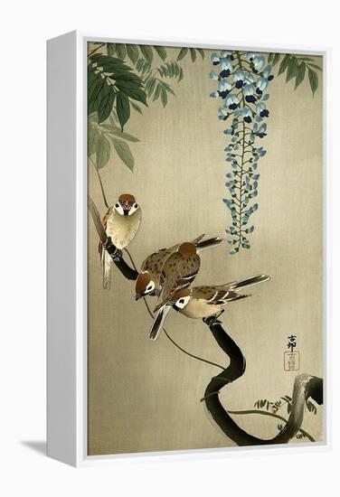 Sparrows and Wisteria-Koson Ohara-Framed Premier Image Canvas