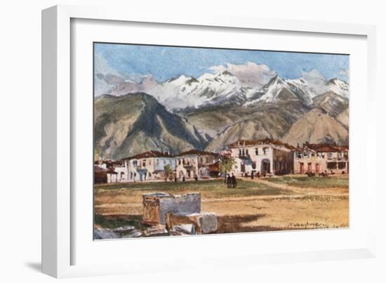 Sparta and Mount Taygetus-John Fulleylove-Framed Giclee Print