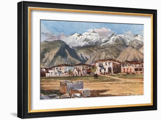 Sparta and Mount Taygetus-John Fulleylove-Framed Giclee Print