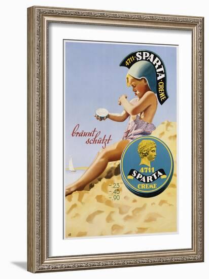 Sparta Creme Poster-null-Framed Giclee Print