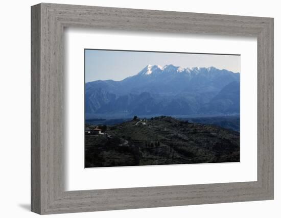 Sparta, Greece and valley of the River Eurotas, with Taiyrtos mountains beyond, c20th century-CM Dixon-Framed Photographic Print