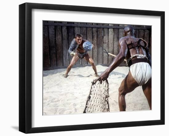 Spartacus by Stanley Kubrick with Kirk Douglas, 1960 (photo)-null-Framed Photo