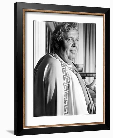 Spartacus by Stanley Kubrik with Charles Laughton, 1960 (b/w photo)-null-Framed Photo