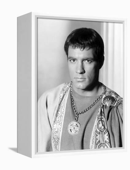 Spartacus by Stanley Kubrik with John Gav 1960 (b/w photo)-null-Framed Stretched Canvas