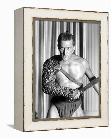 Spartacus by Stanley Kubrik with Kirk Douglas, 1960 (b/w photo)-null-Framed Stretched Canvas