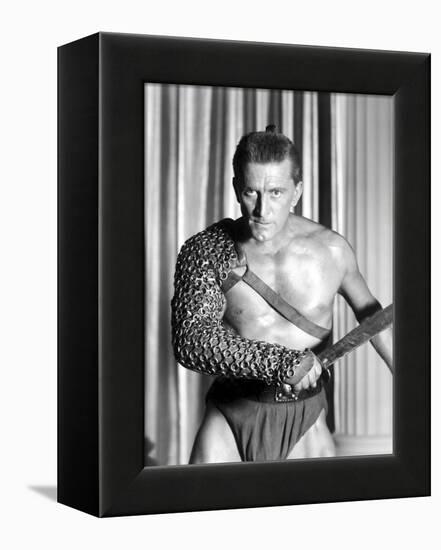 Spartacus by Stanley Kubrik with Kirk Douglas, 1960 (b/w photo)-null-Framed Stretched Canvas