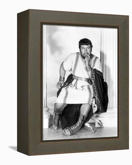 Spartacus by Stanley Kubrik with Peter Ustinov, 1960 (b/w photo)-null-Framed Stretched Canvas