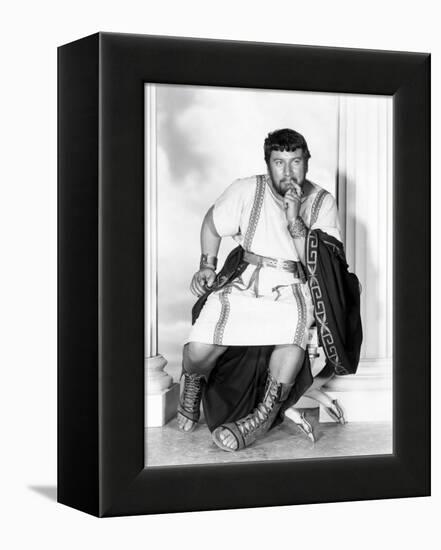 Spartacus by Stanley Kubrik with Peter Ustinov, 1960 (b/w photo)-null-Framed Stretched Canvas