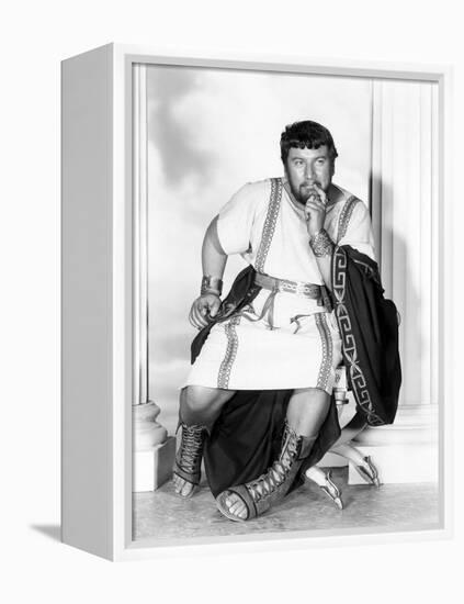 Spartacus by Stanley Kubrik with Peter Ustinov, 1960 (b/w photo)-null-Framed Stretched Canvas