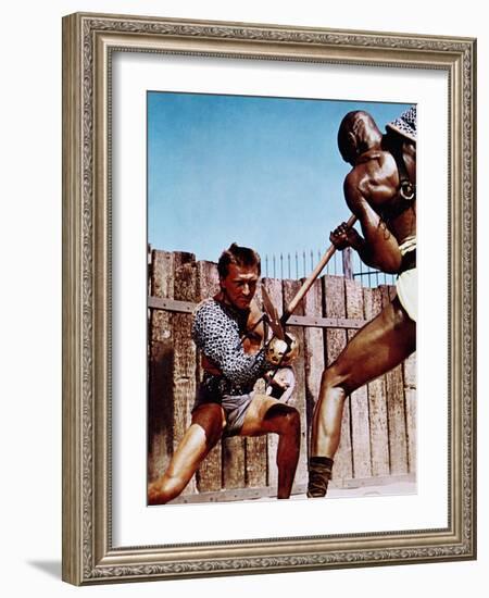 Spartacus, Kirk Douglas, Woody Strode, 1960-null-Framed Photo