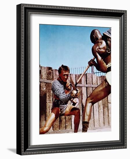 Spartacus, Kirk Douglas, Woody Strode, 1960-null-Framed Photo