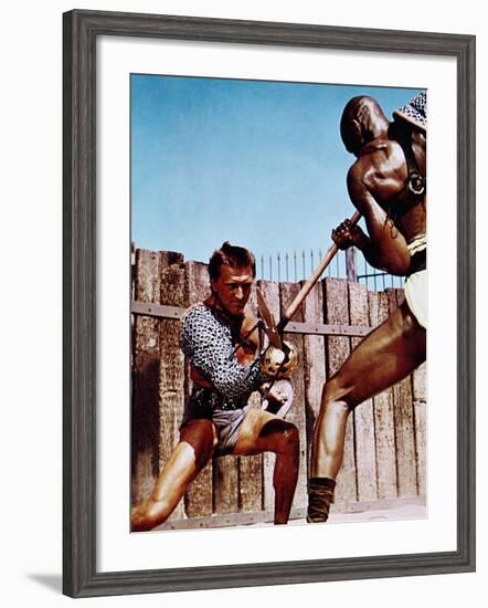 Spartacus, Kirk Douglas, Woody Strode, 1960-null-Framed Photo