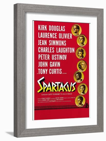 Spartacus: Rebel Against Rome, 1960, "Spartacus" Directed by Stanley Kubrick-null-Framed Giclee Print