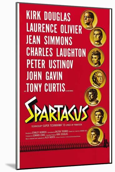 Spartacus: Rebel Against Rome, 1960, "Spartacus" Directed by Stanley Kubrick-null-Mounted Giclee Print