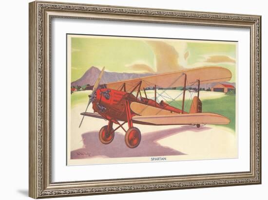 Spartan Biplane-null-Framed Art Print