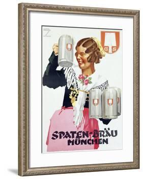 Spaten Brau-Ludwig Hohlwein-Framed Giclee Print