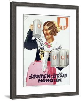 Spaten Brau-Ludwig Hohlwein-Framed Giclee Print