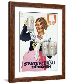 Spaten Brau-Ludwig Hohlwein-Framed Giclee Print