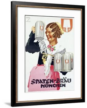 Spaten Brau-Ludwig Hohlwein-Framed Giclee Print