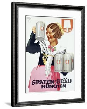 Spaten Brau-Ludwig Hohlwein-Framed Giclee Print