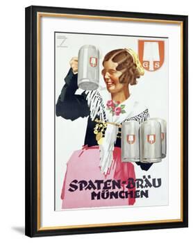 Spaten Brau-Ludwig Hohlwein-Framed Giclee Print