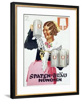 Spaten Brau-Ludwig Hohlwein-Framed Giclee Print