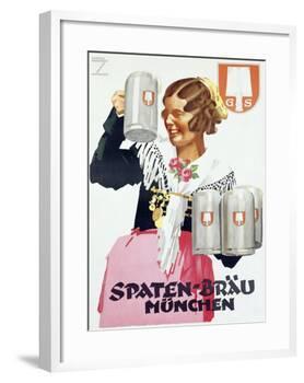 Spaten Brau-Ludwig Hohlwein-Framed Giclee Print
