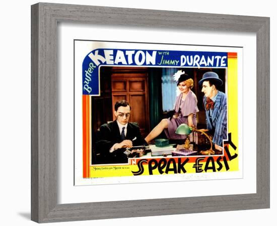 Speak Easily, from Left: Buster Keaton, Thelma Todd, Jimmy Durante, 1932-null-Framed Art Print