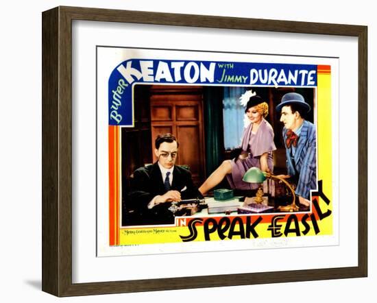 Speak Easily, from Left: Buster Keaton, Thelma Todd, Jimmy Durante, 1932-null-Framed Art Print