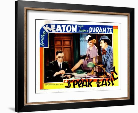 Speak Easily, from Left: Buster Keaton, Thelma Todd, Jimmy Durante, 1932-null-Framed Art Print