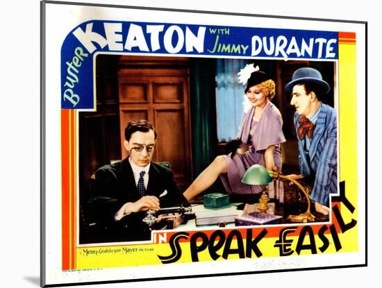 Speak Easily, from Left: Buster Keaton, Thelma Todd, Jimmy Durante, 1932-null-Mounted Art Print