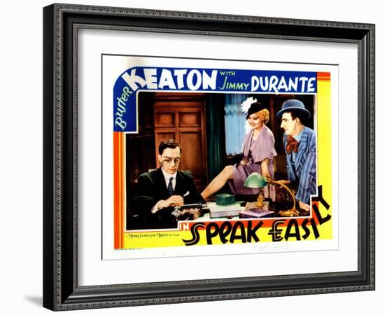 Speak Easily, from Left: Buster Keaton, Thelma Todd, Jimmy Durante, 1932-null-Framed Art Print