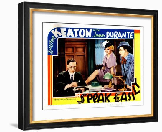 Speak Easily, from Left: Buster Keaton, Thelma Todd, Jimmy Durante, 1932-null-Framed Art Print