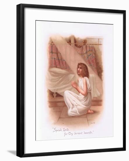 Speak, Lord for Thy Servant Heareth-Henry Ryland-Framed Giclee Print