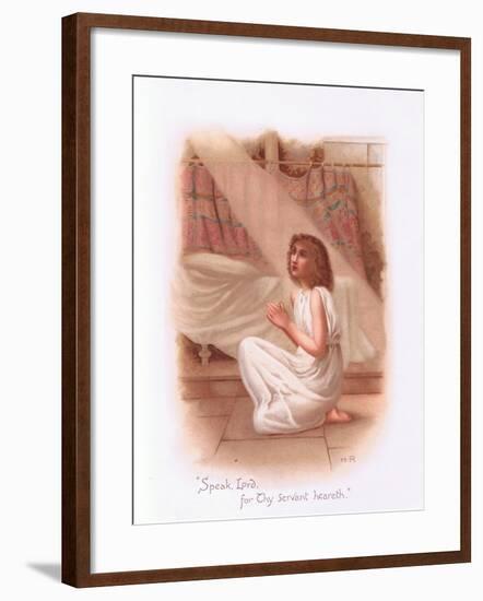 Speak, Lord for Thy Servant Heareth-Henry Ryland-Framed Giclee Print