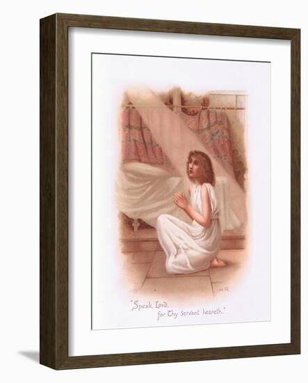 Speak, Lord for Thy Servant Heareth-Henry Ryland-Framed Giclee Print