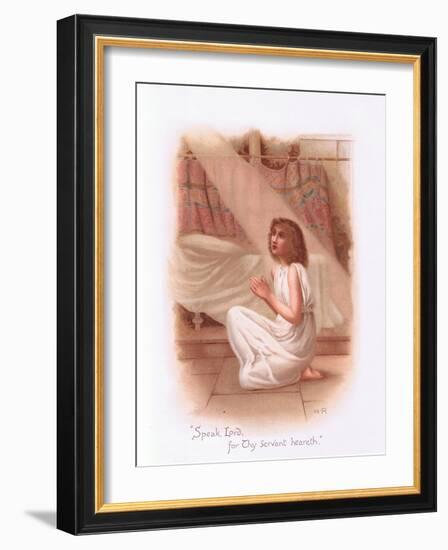 Speak, Lord for Thy Servant Heareth-Henry Ryland-Framed Giclee Print